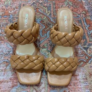 Braided Heeled Sandals